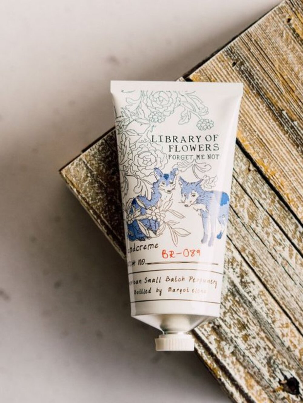 Margot Elena Library of Flowers Forget Me Not Hand Creme 2.65 oz – New